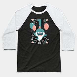 Baby Shark for 1st Birthday Baseball T-Shirt